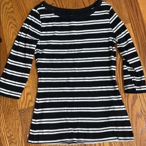 Cotton-On Black and White Striped Shirt
